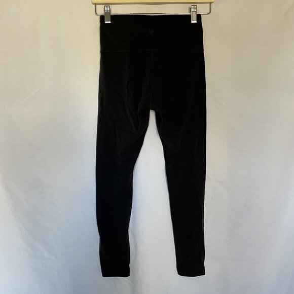 Athleta women's size XS leggings black athletic hidden pocket nylon spandex - Picture 5 of 8